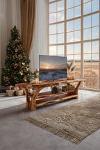 Modern Live Edge Media TV Cabinet
