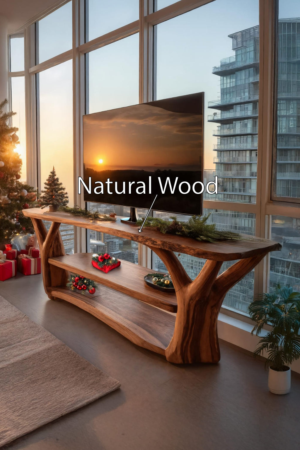 Live Edge Entertainment Mid Century TV Cabinet