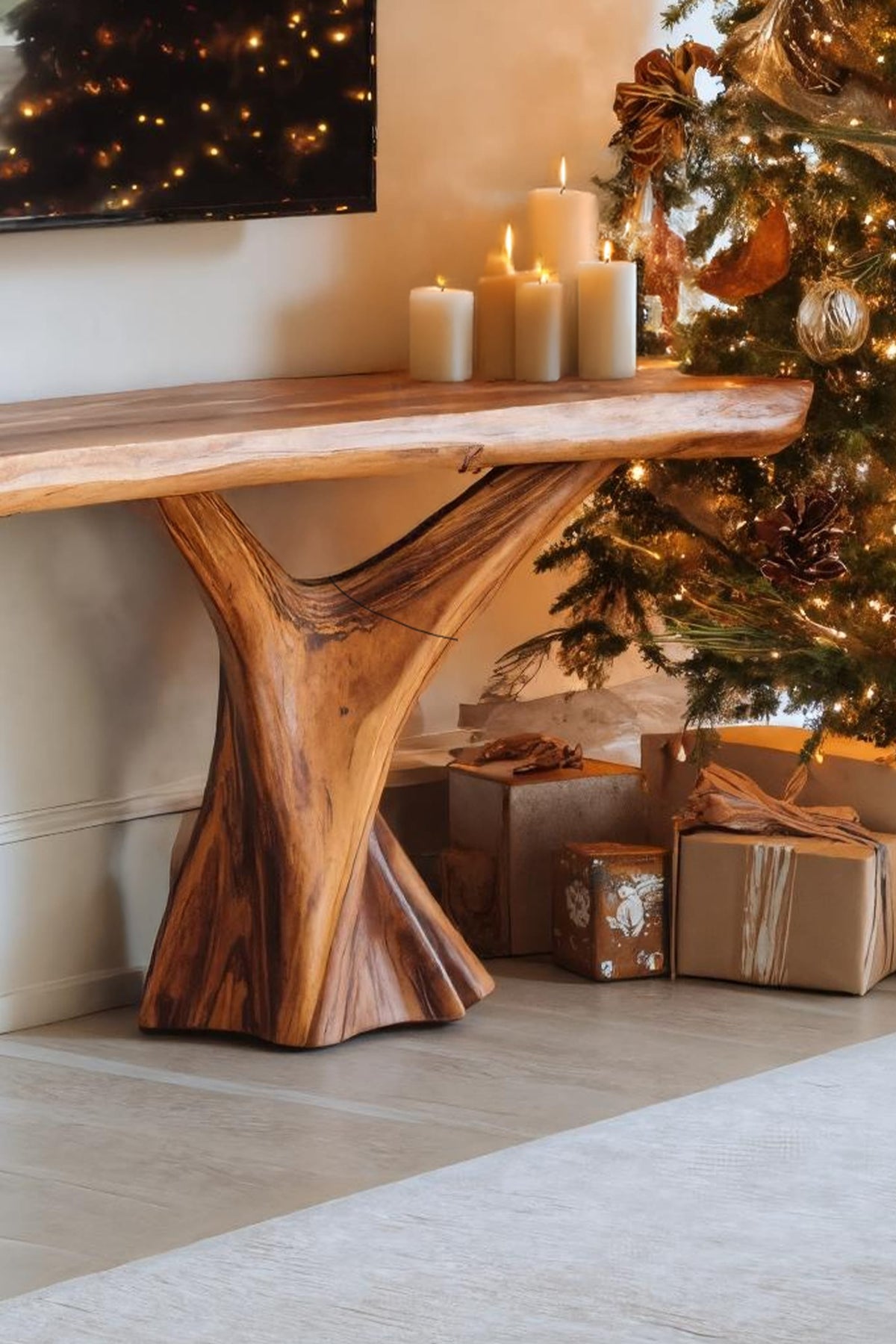 Live Edge Low Credenza TV Cabinet