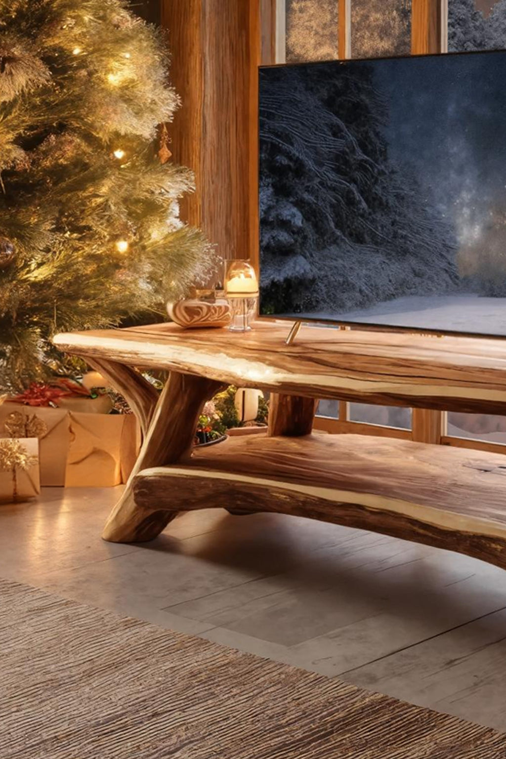 Live Edge Sofa TV Cabinet