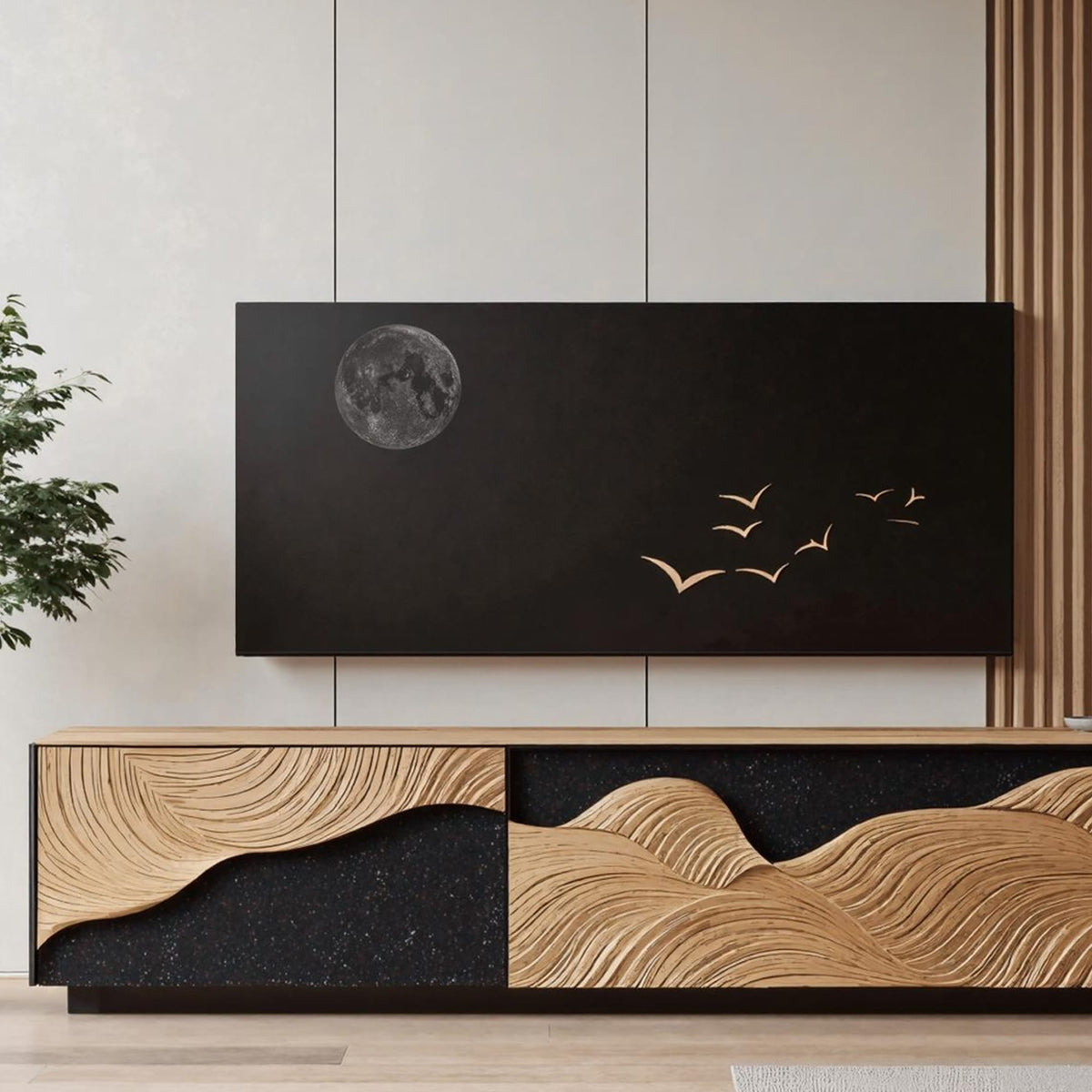 Solid Entertainment Storage TV Cabinet