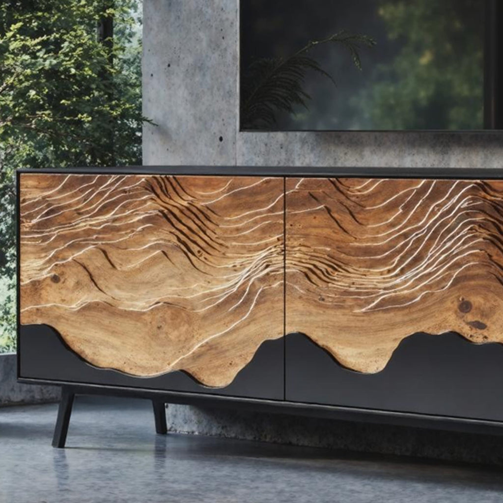 Handcrafted TV Console Table, solid wood, built to order