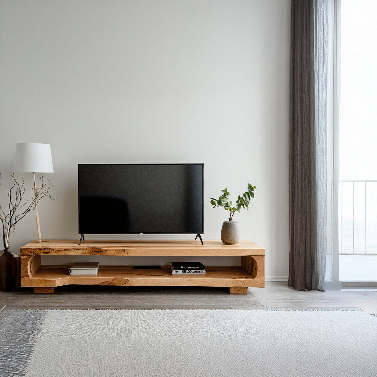 Handcrafted TV Console TV Cabinet Stand, solid wood, built to order