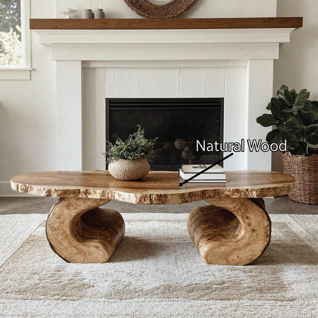 Solid Live Edge Central Coffee Table