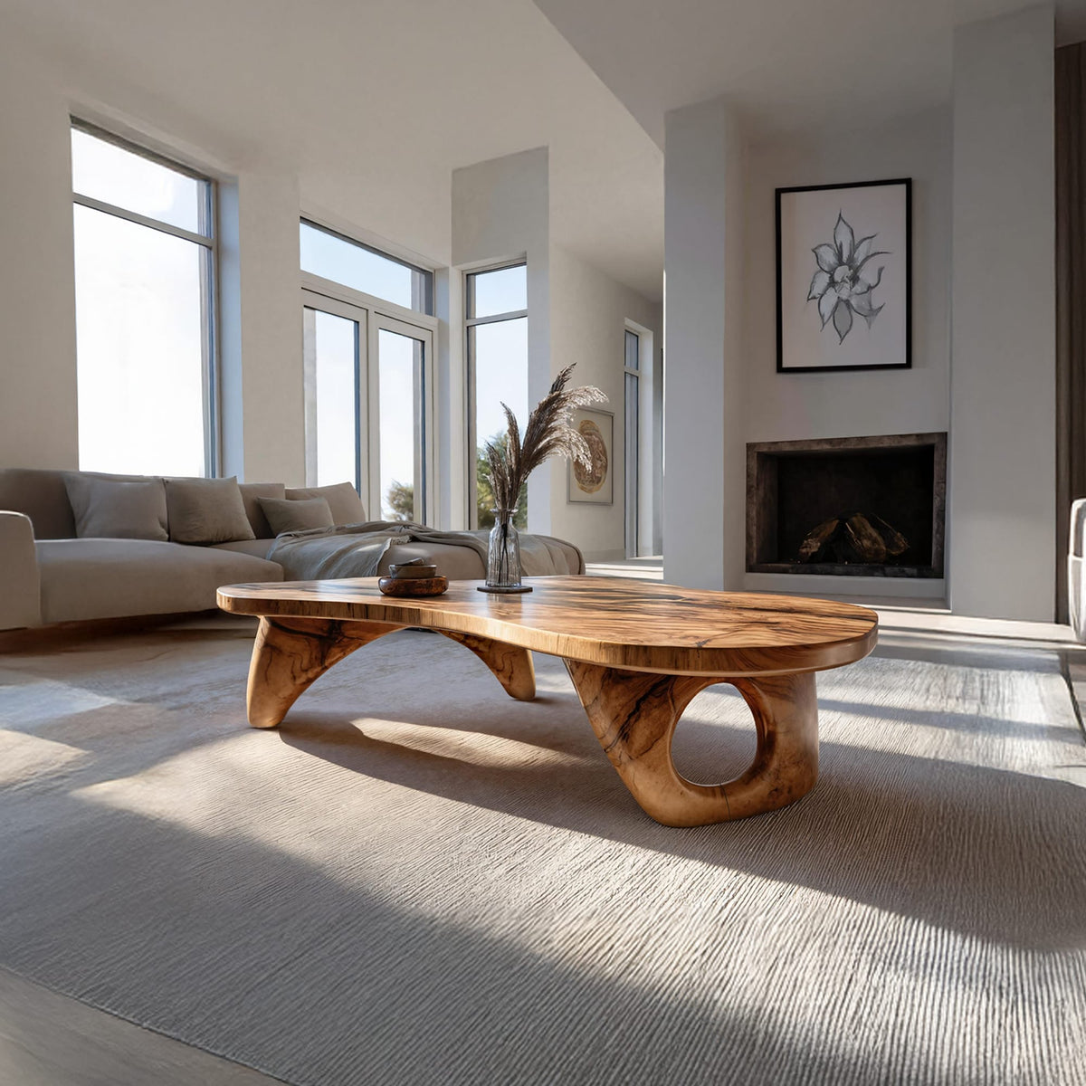Farmhouse Live Edge Coffee Table, solid wood, built to order