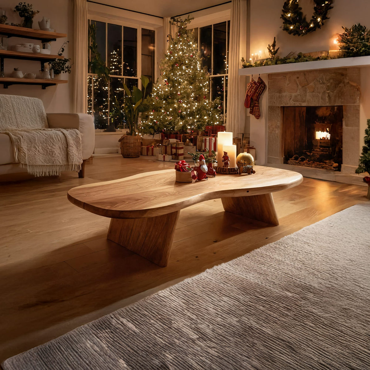 Live Edge Solid Center Coffee Table