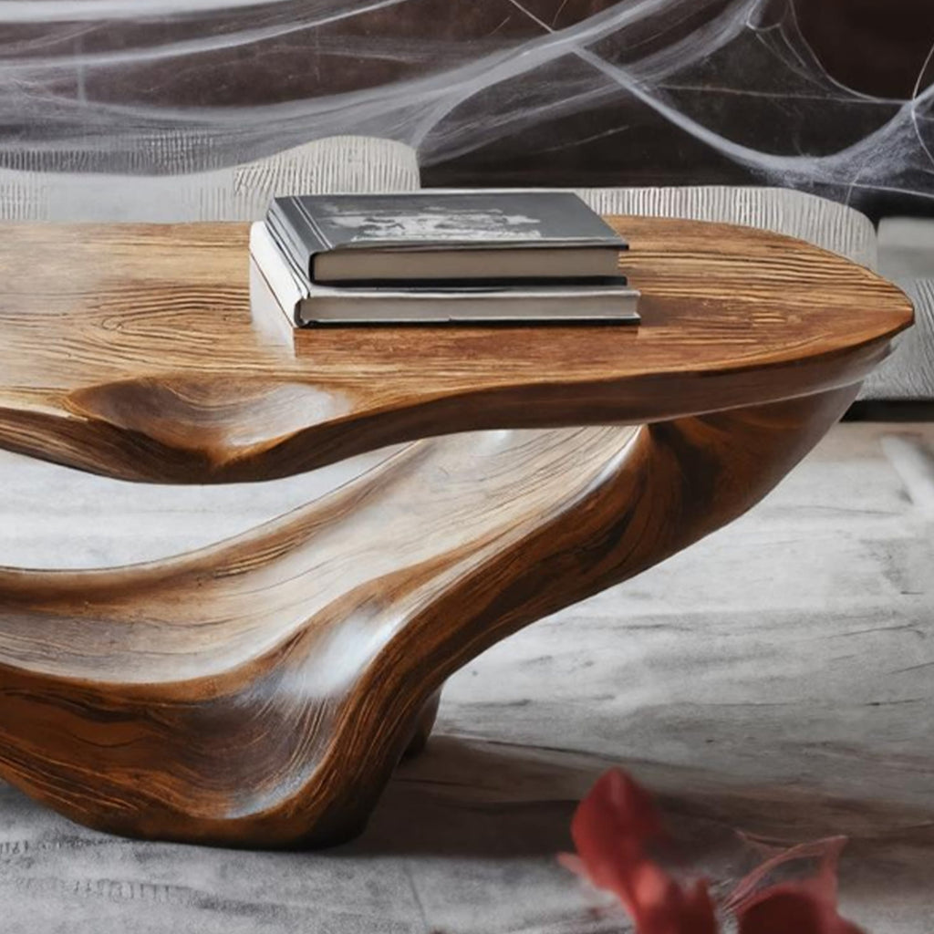 Live Edge Solid Slab Coffee Table