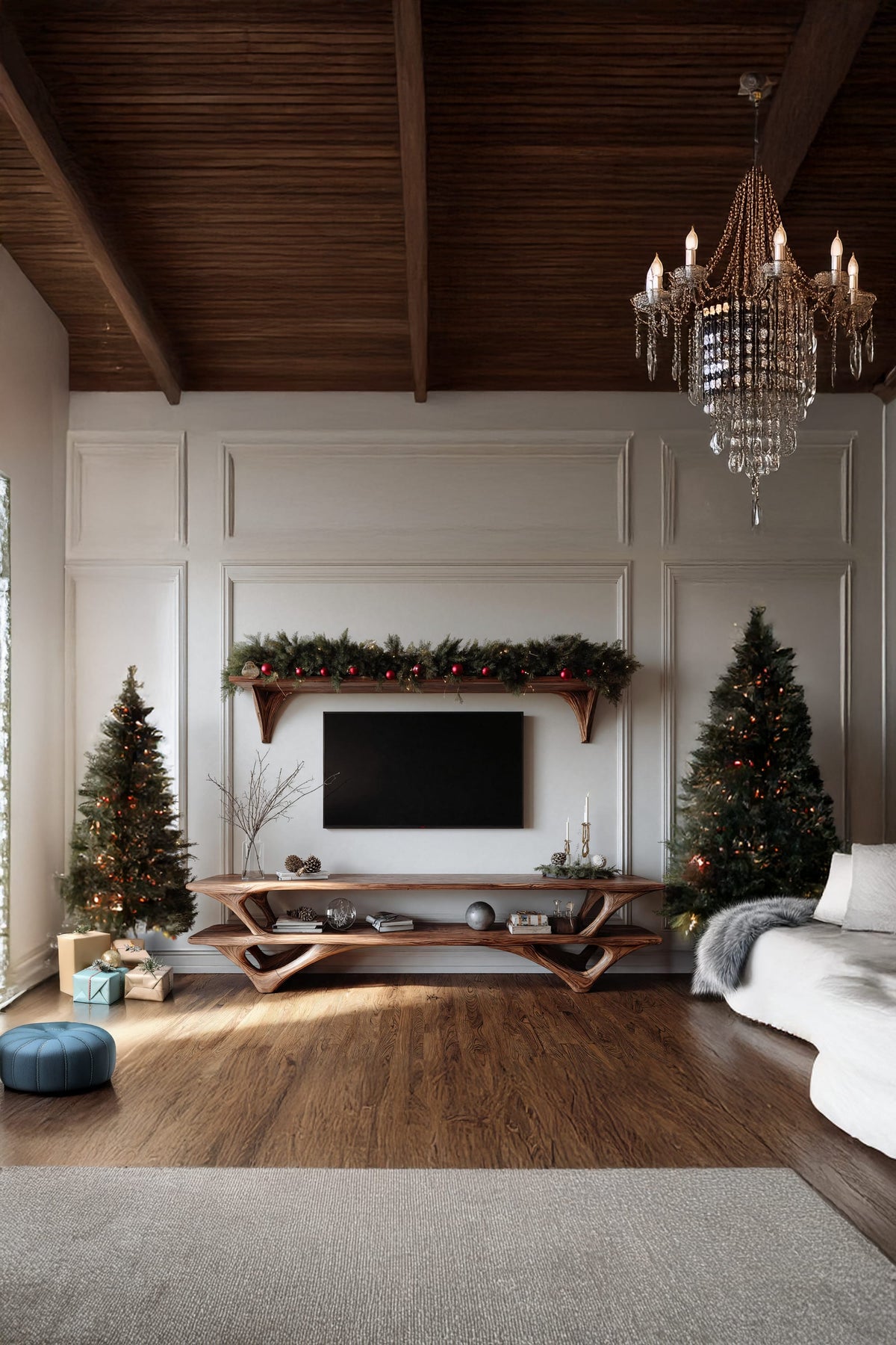 Live Edge Solid Media TV Cabinet
