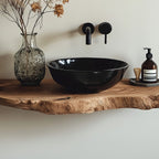 Handcrafted Live Edge Bathroom Vanity Shelf, solid wood, built to order