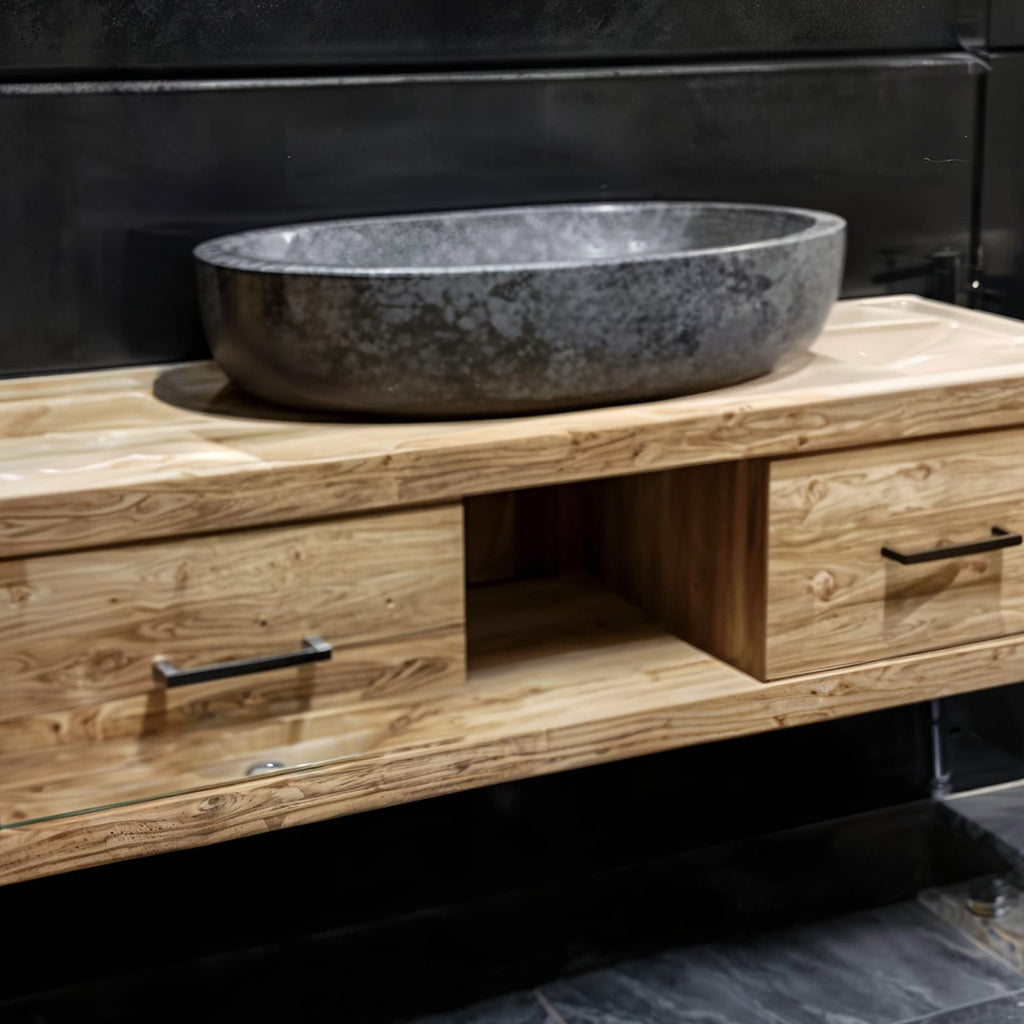 Reclaimed Wood Bathroom Vanity, solid wood, built to order
