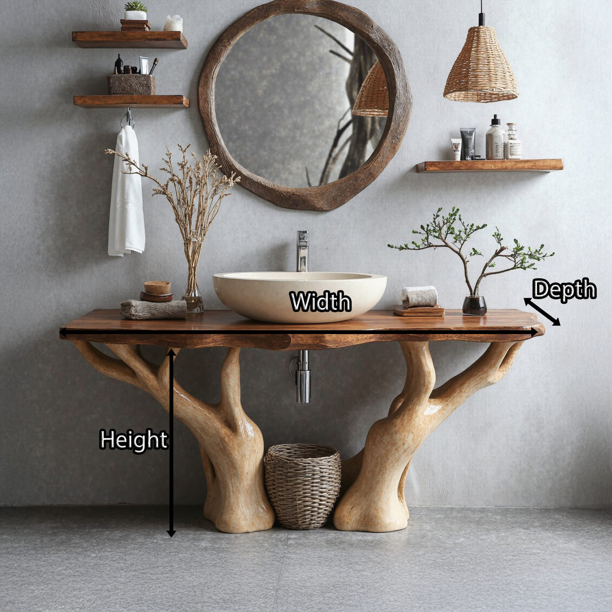 Live Edge Contemporary Vanity