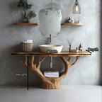 Minimalist Floating Vanity Design, solid wood, built to order