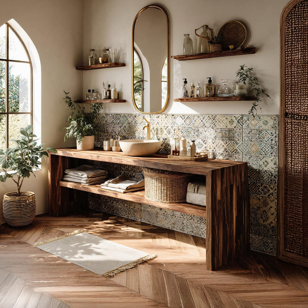 Live Edge Bathroom Storage Cabinet, solid wood, built to order