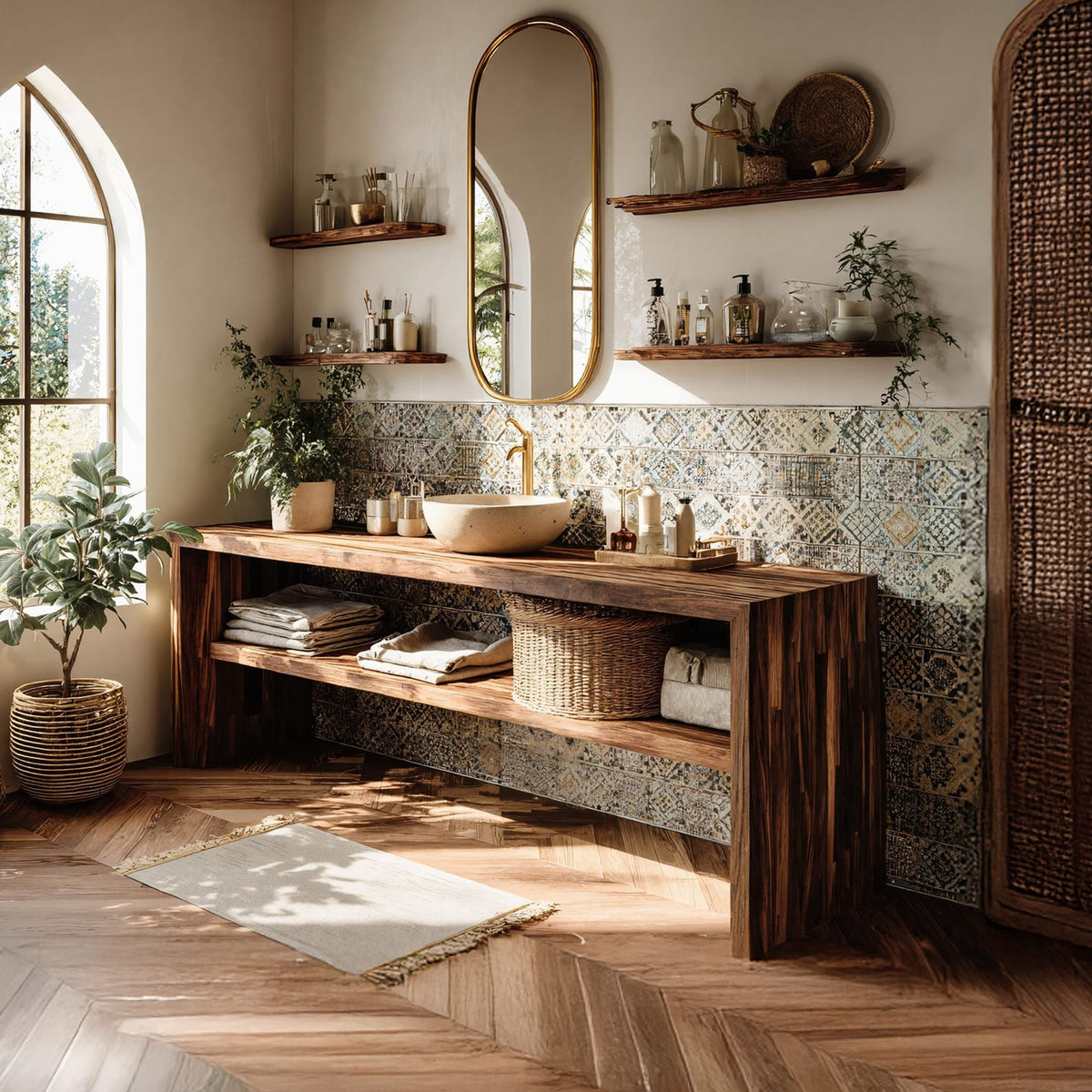 Live Edge Bathroom Storage Cabinet, solid wood, built to order