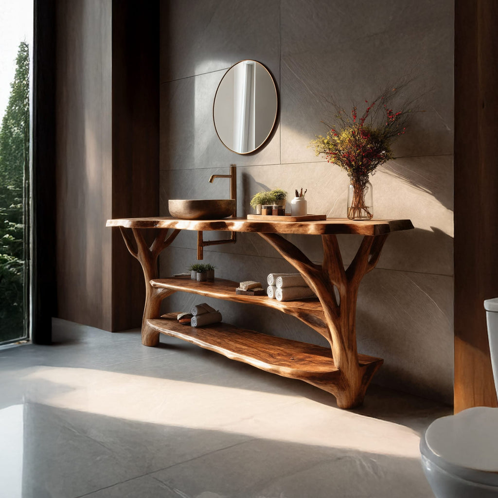 Live Edge Solid Slab Vanity