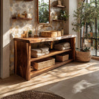Mid Century Bathroom Vanity, solid wood, built to order