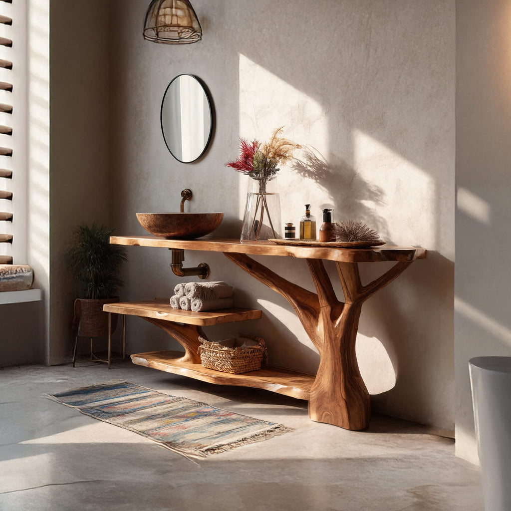 Solid Bathroom Live Edge Vanity
