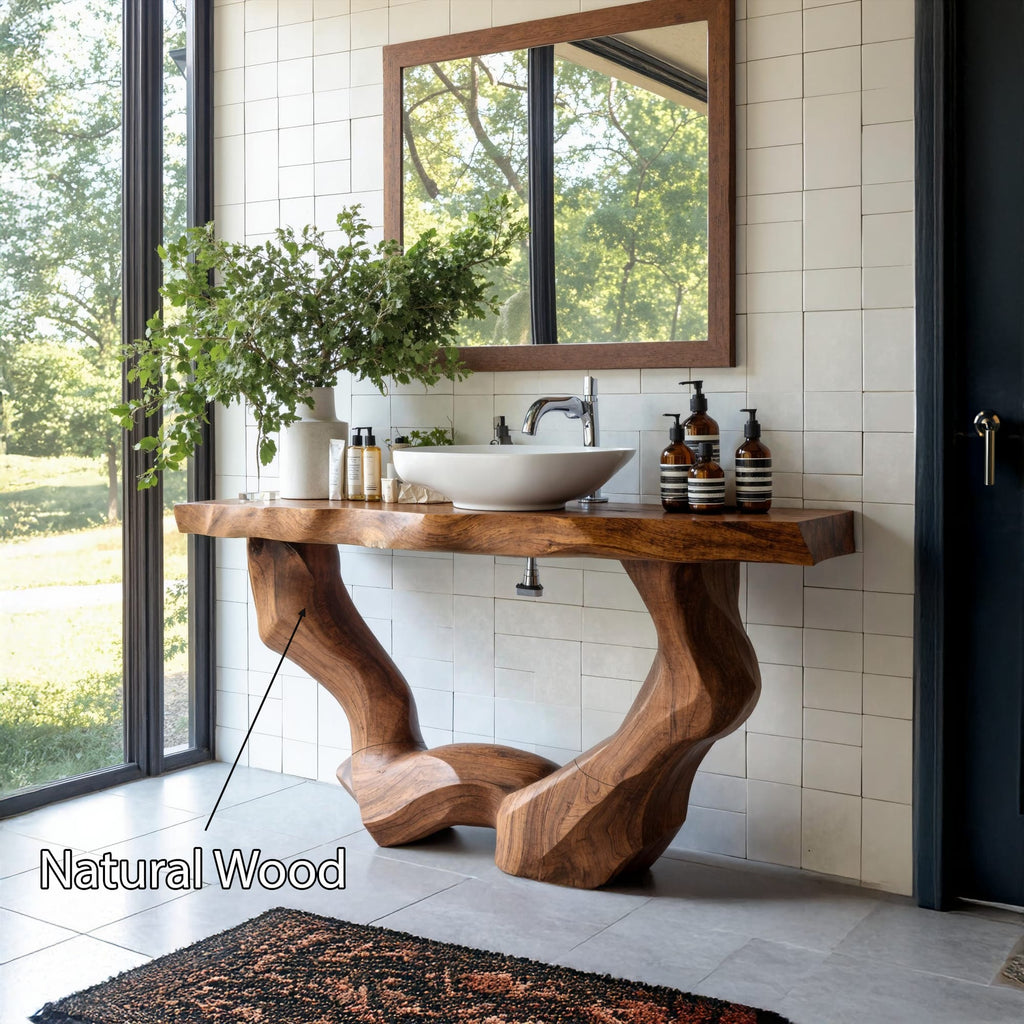 Mid Century Solid Single Vanity