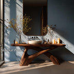 Farmhouse Live Edge Vanity, solid wood, built to order