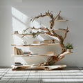 Farmhouse Tree Branch Live Edge Shelf Seasonal Themes, solid wood, built to order