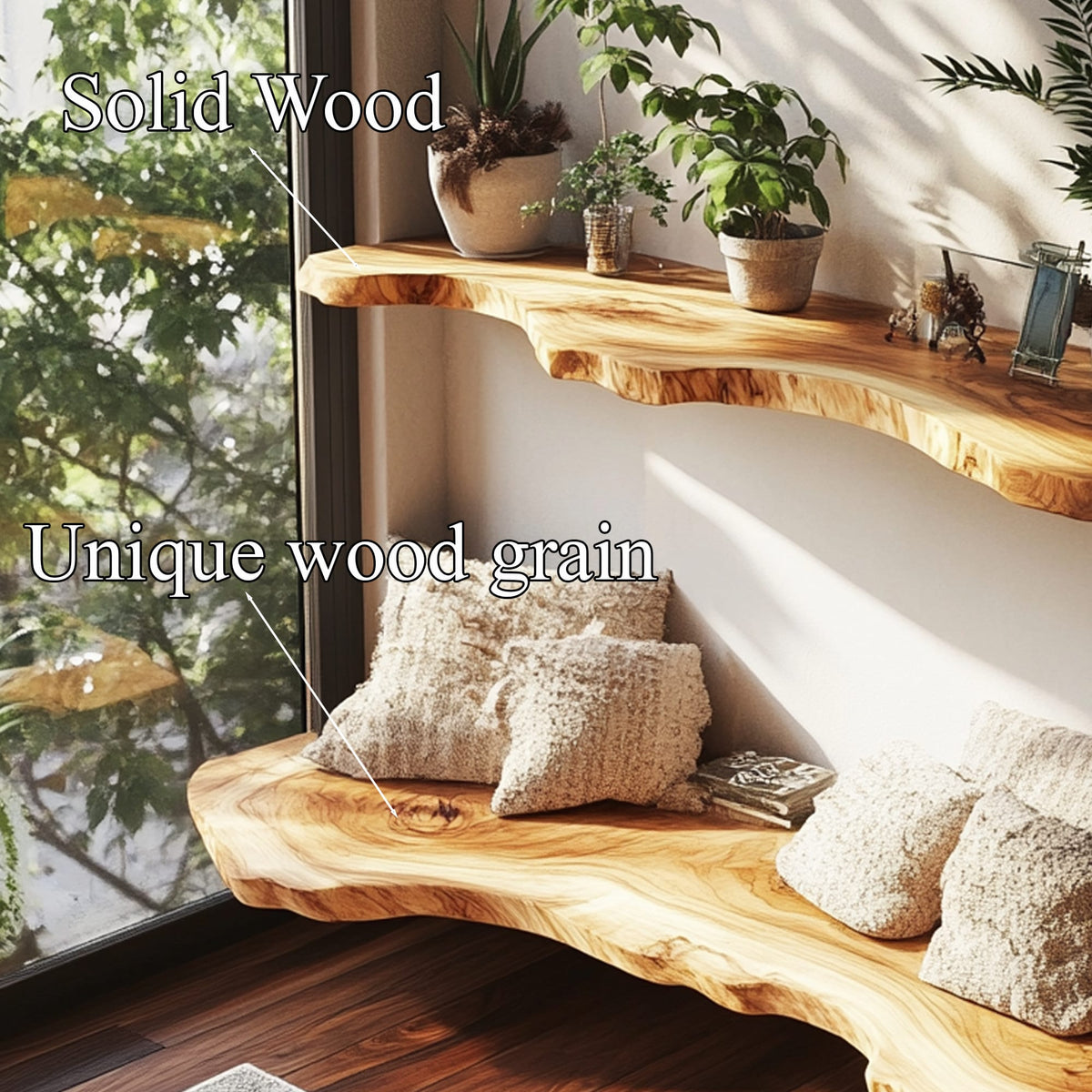 Decorative Floating Shelves Handmade Decor Home Gift, solid wood, built to order