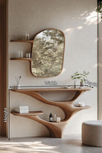 Mid Century Modern Vanity Table, solid wood, built to order