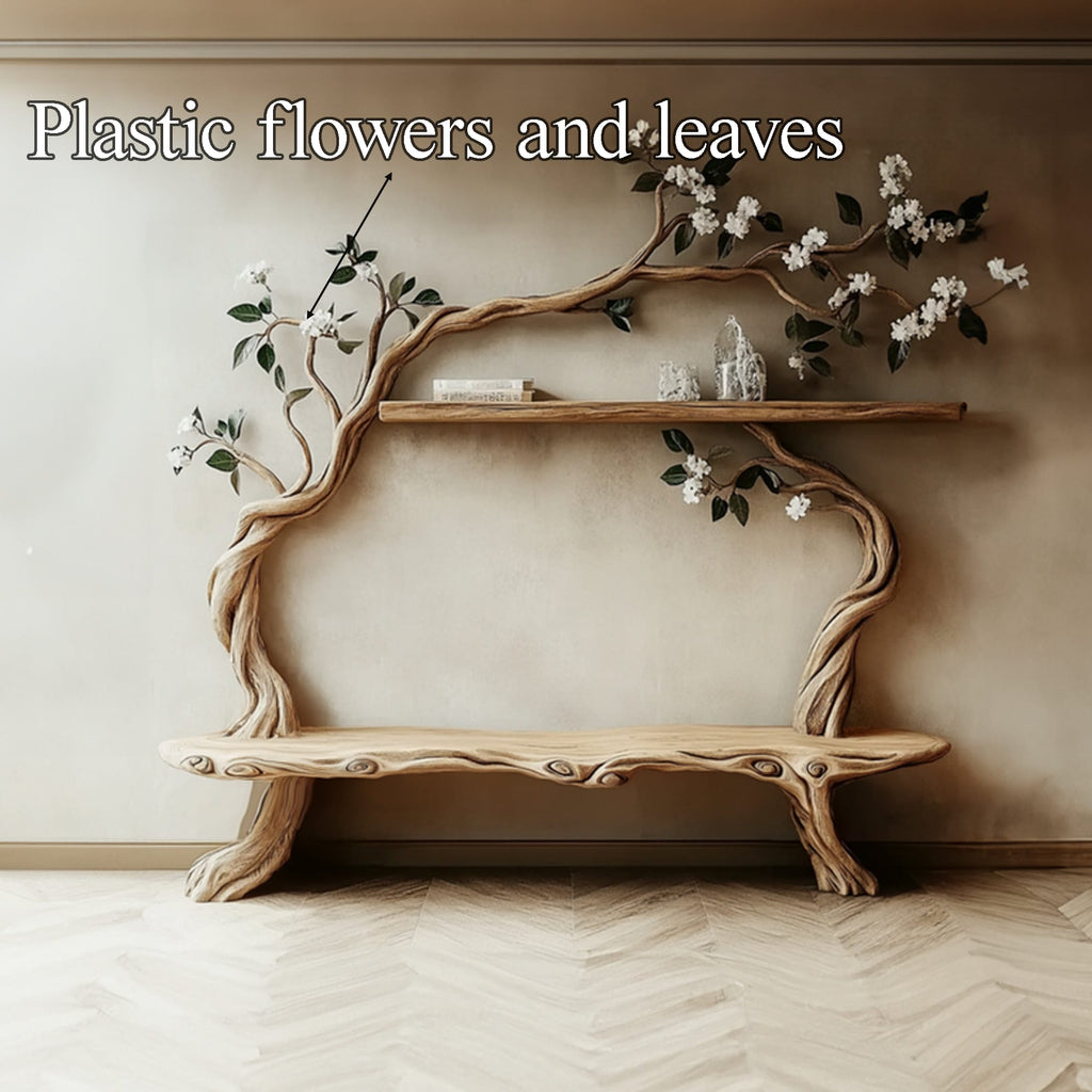 Wall Bookshelf Tree Shelf Rustic Design Home Gift Her, solid wood, built to order