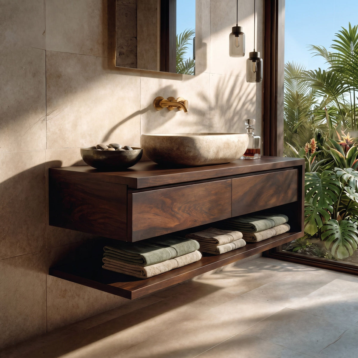 Contemporary Restroom Vanity