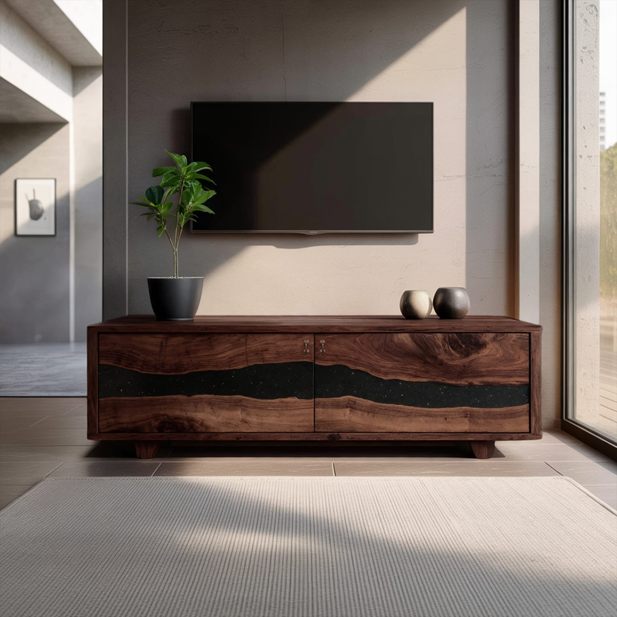 Live Edge Center TV Cabinet