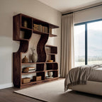 Artisan Carved Bookshelf, solid wood, built to order