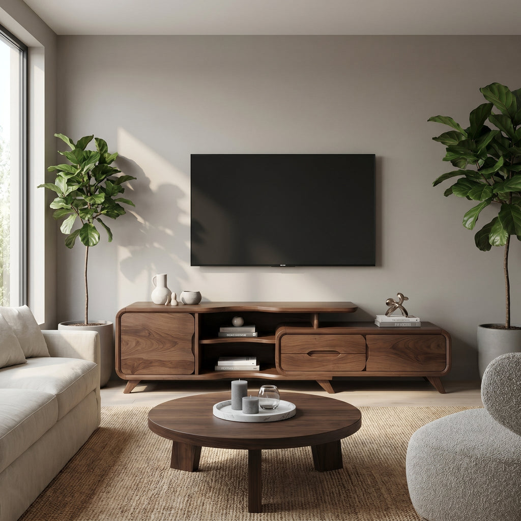 Modern Fluted TV Cabinet