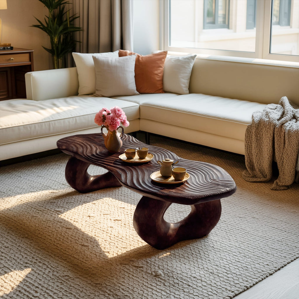 Live Edge Abstract Accent Coffee Table