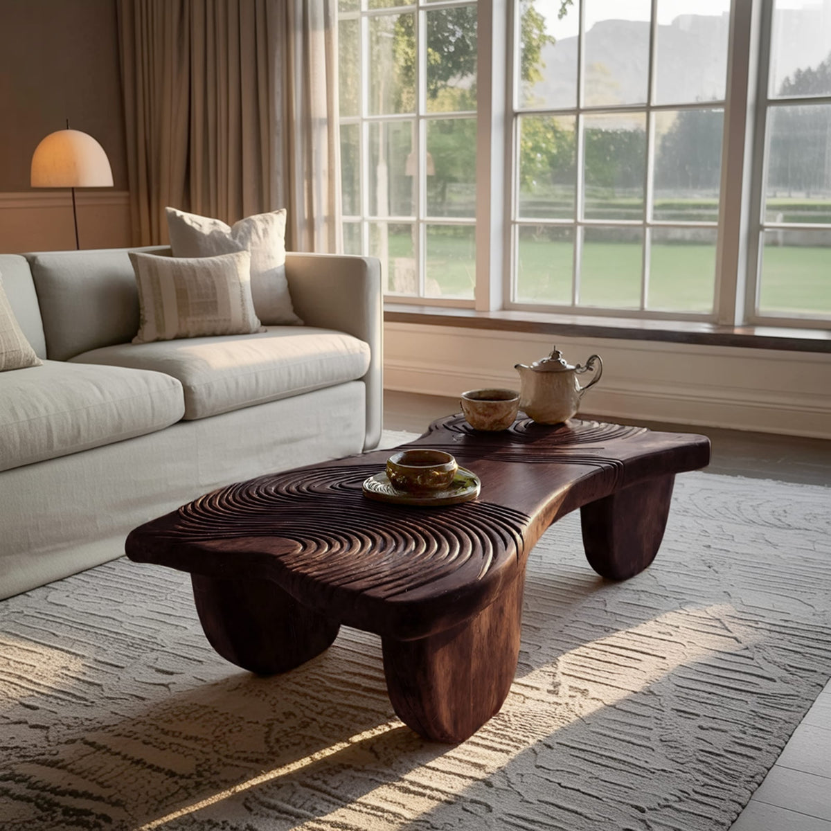 Abstract Solid Coffee Table
