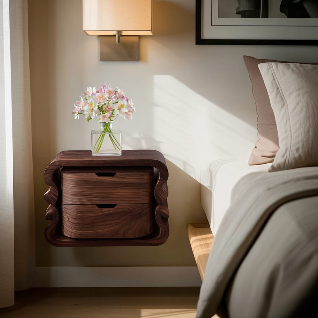 Sculptural Floating Nightstand