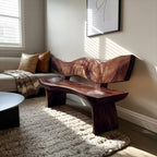 Live Edge Solid Entryway Bench