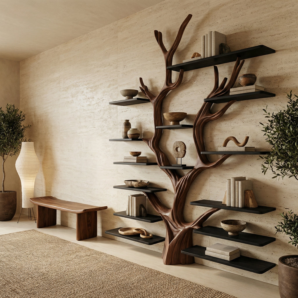 Sculptural Tree-inspired Tree Bookshelf