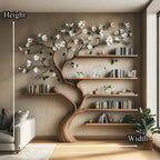 Bookcase Corner Shelf Shelves Gift Her, solid wood, built to order