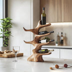 Mid Century Wine Stand, solid wood, built to order