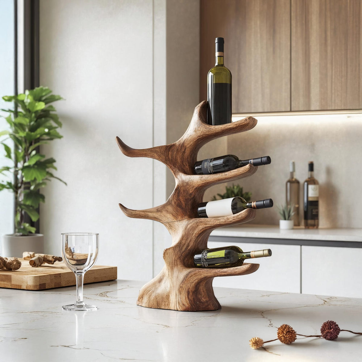 Mid Century Wine Stand, solid wood, built to order