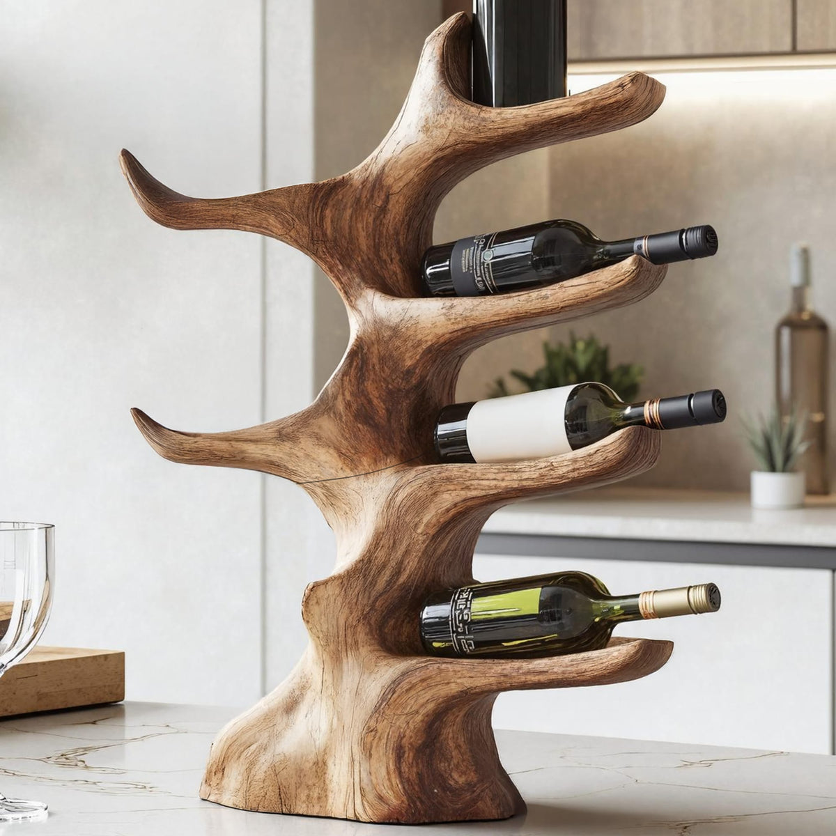 Mid Century Wine Stand, solid wood, built to order