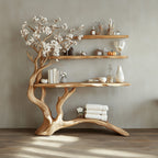 Handmade Console Table Wall Mounted Table, solid wood, built to order