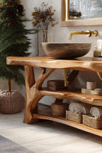 Farmhouse Bathroom Vanity, solid wood, built to order