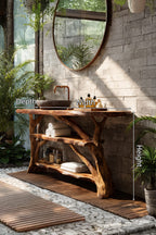 Handcrafted Live Edge Bathroom Vanity, solid wood, built to order