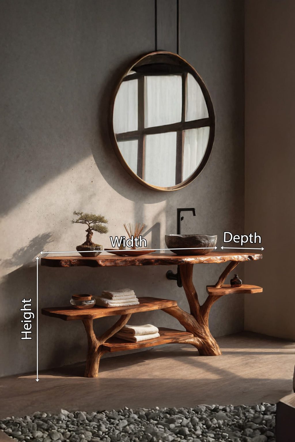 Solid Live Edge Timeless Vanity