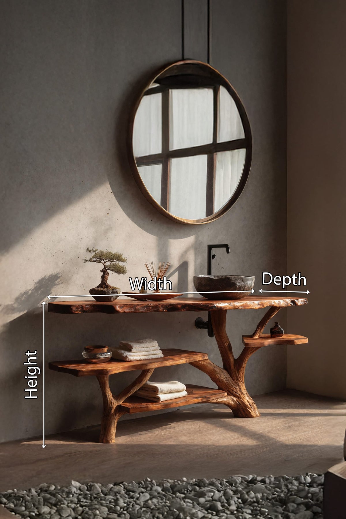 Solid Live Edge Timeless Vanity