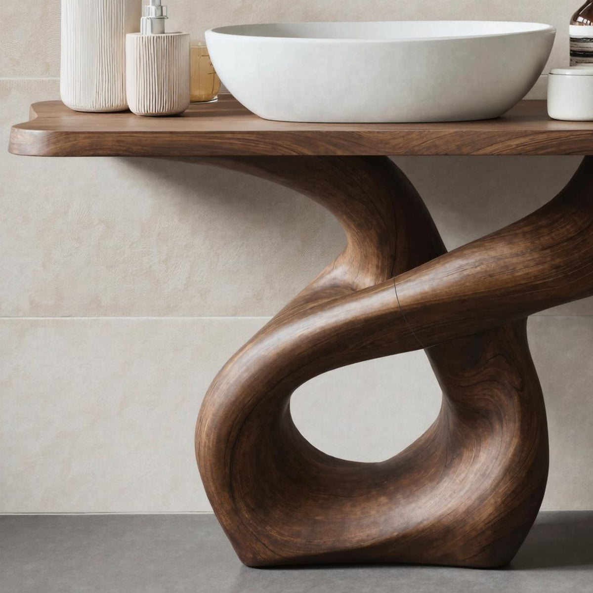 Solid Bath Storage Vanity