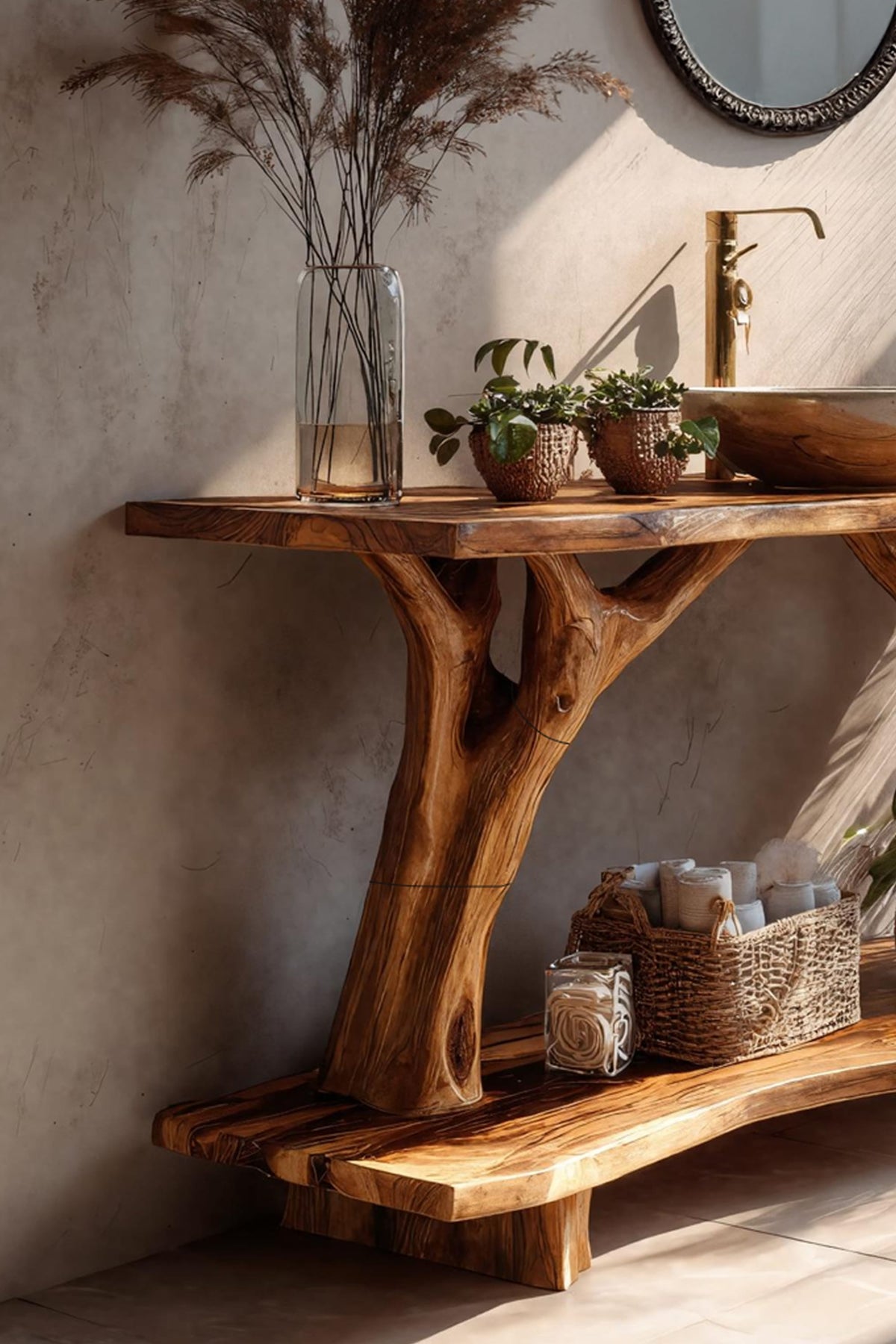 Live Edge Slab Vanity