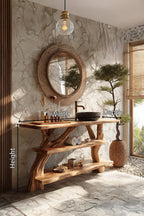 Solid Live Edge Slab Vanity