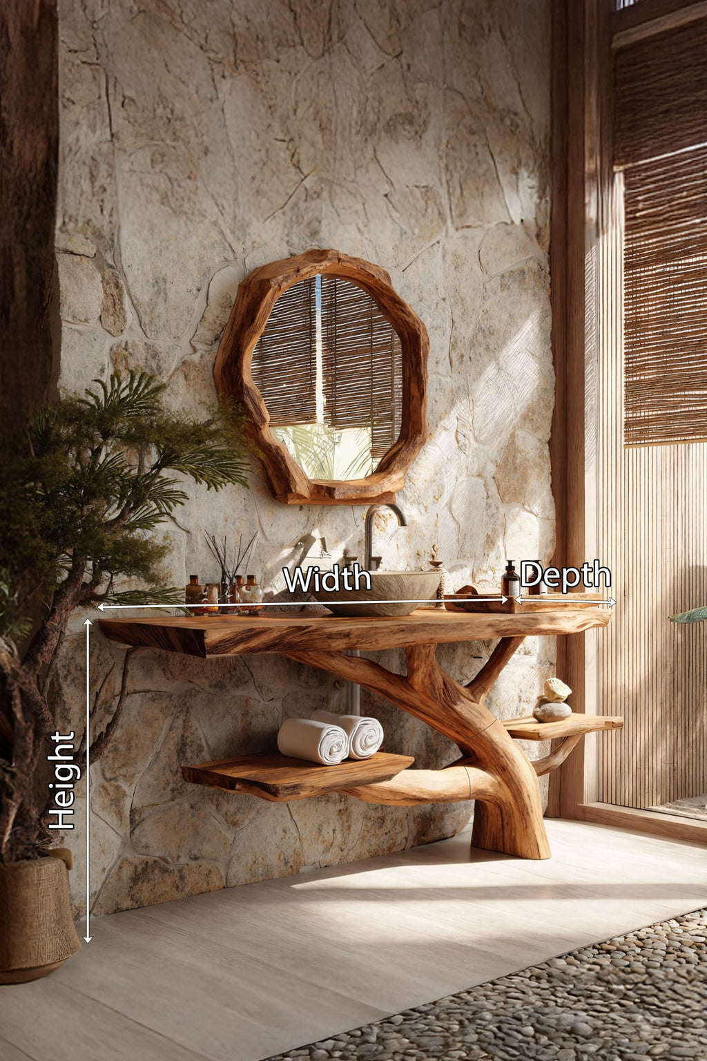 Live Edge Bathroom Solid Vanity