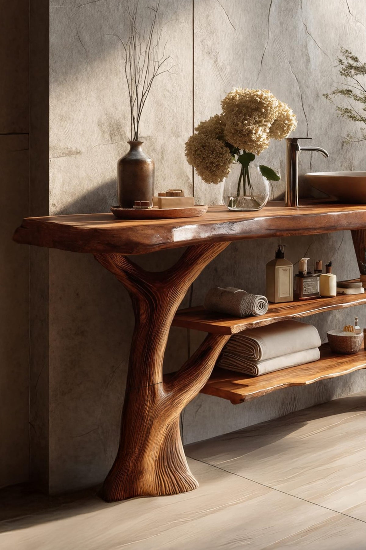 Live Edge Vintage Vanity